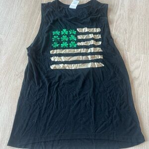 Modern Lux Black Tank with Gold and Green Accents